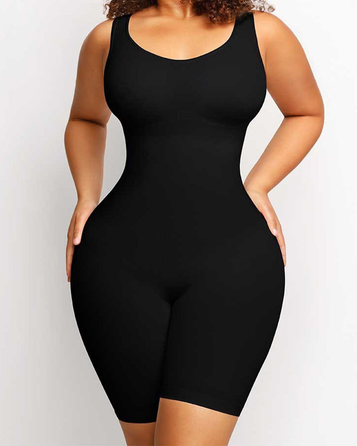 Damen Nahtloser Oberschenkel Bauchweg U-Ausschnitt Bodysuit Shapewear