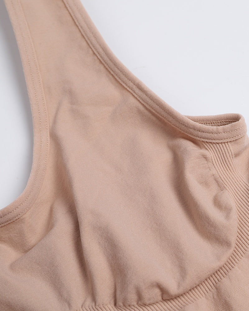 Damen Nahtloser Oberschenkel Bauchweg U-Ausschnitt Bodysuit Shapewear