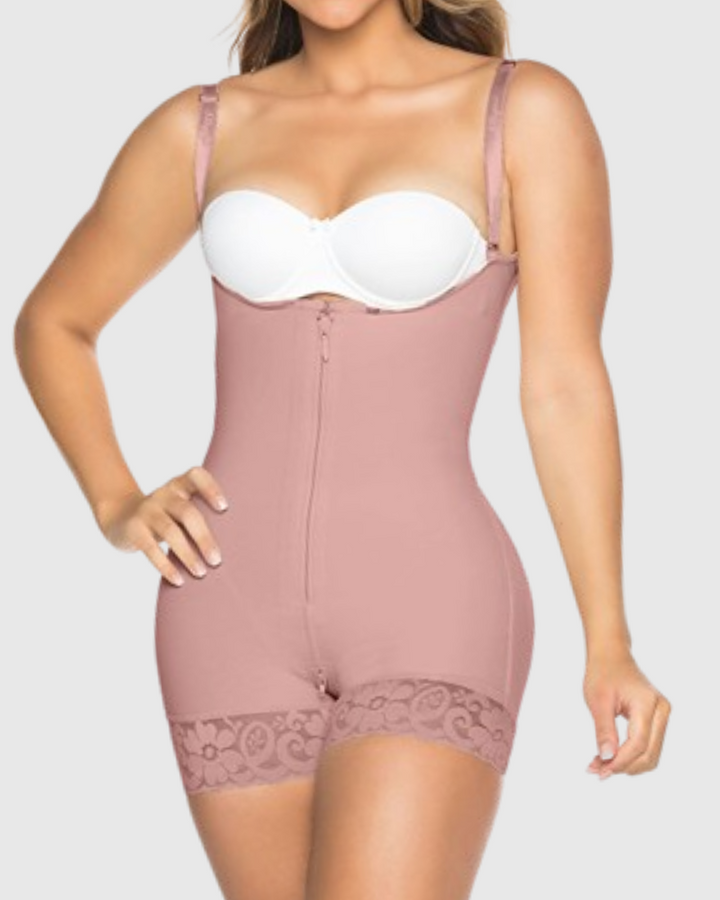 Shapshe® Offene Brust Po-Lift Bauchweg Reißverschluss Oberschenkel Schlankere Bodysuit Shapewear