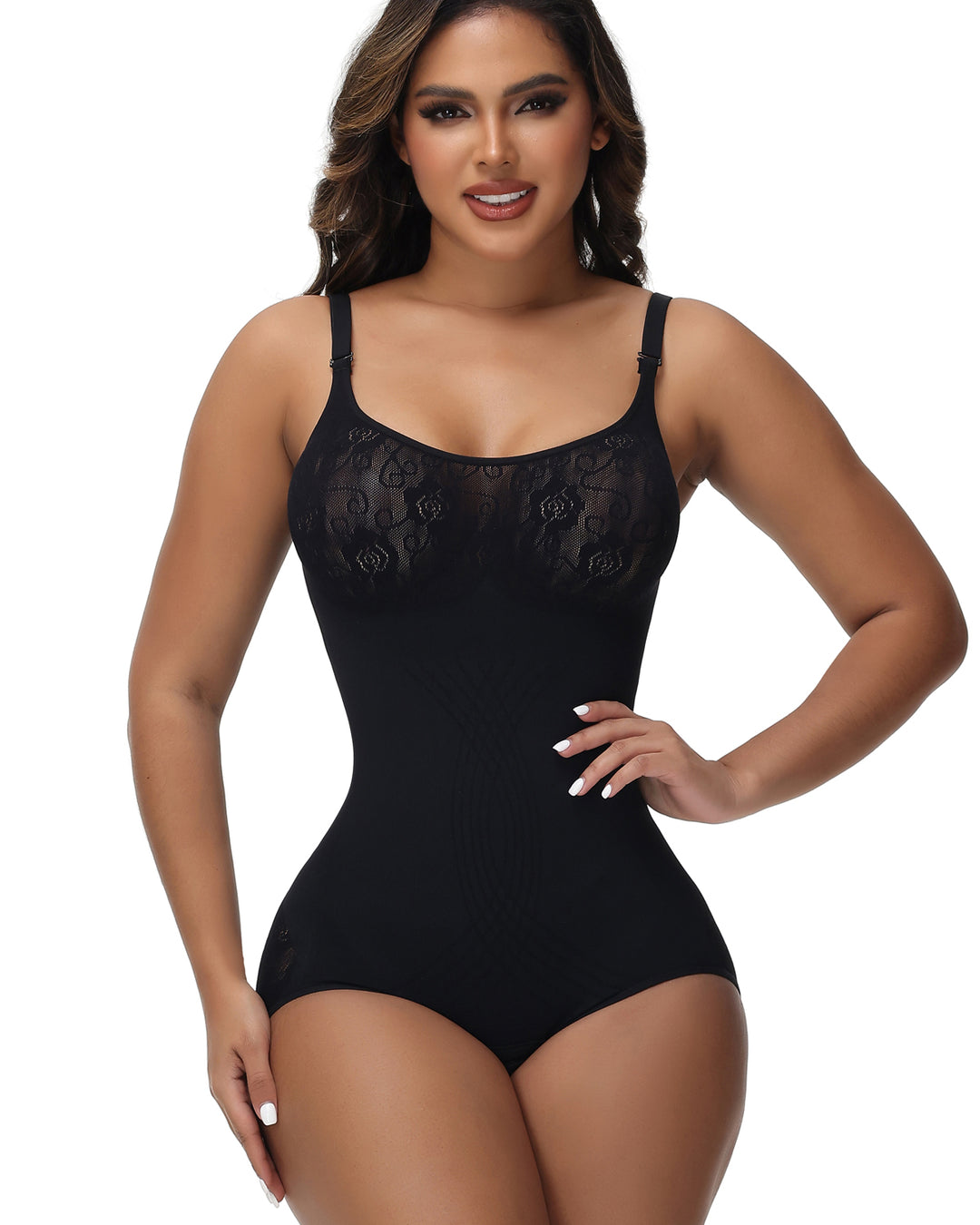 Shapshe® Sexy Nahtloser Jacquard Bodysuit Bauchweg Shapewear
