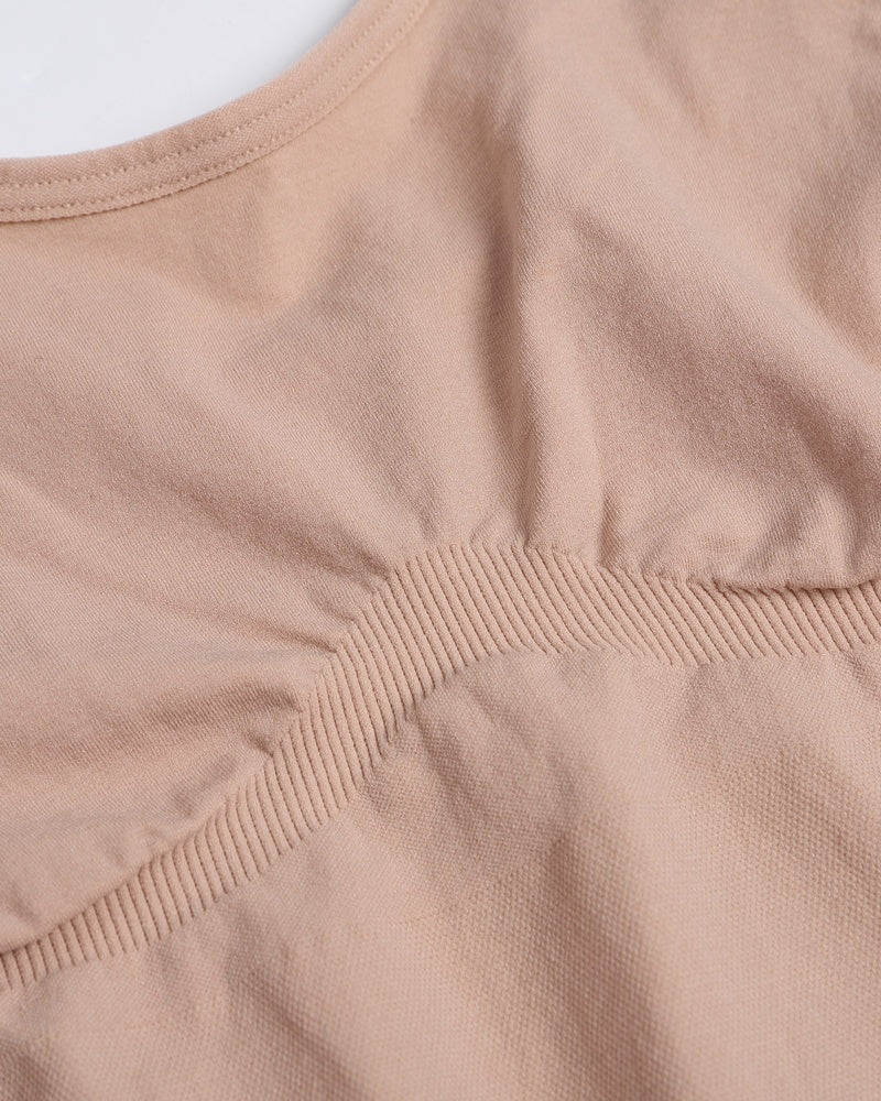 Damen Nahtloser Oberschenkel Bauchweg U-Ausschnitt Bodysuit Shapewear