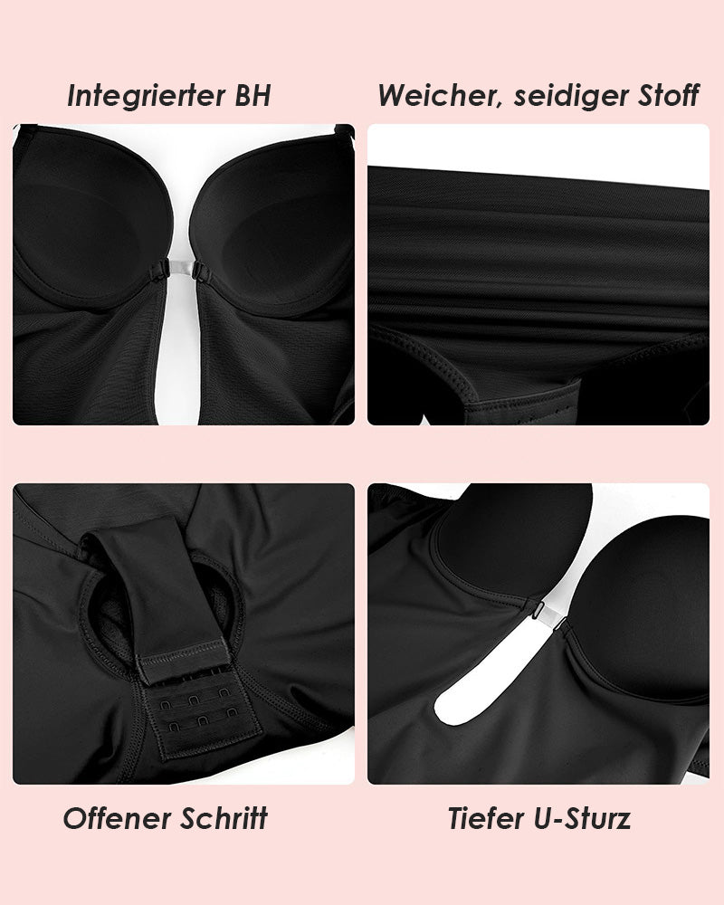Shapshe® Bauchweg Rückenfreier Shapewear V-Ausschnitt Bodysuit Mit BH