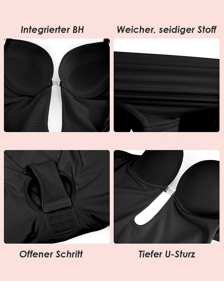 Shapshe® Bauchweg Rückenfreier Shapewear V-Ausschnitt Bodysuit Mit BH