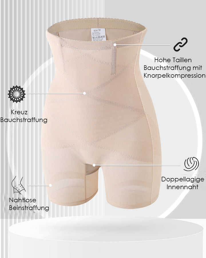 Mesh Hohe Taille Bauchweg Postpartale Formende Shorts