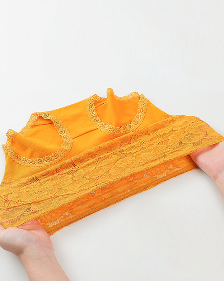 Damen V Förmige Hohe Taille Blumen Spitze Bauchweg Slip