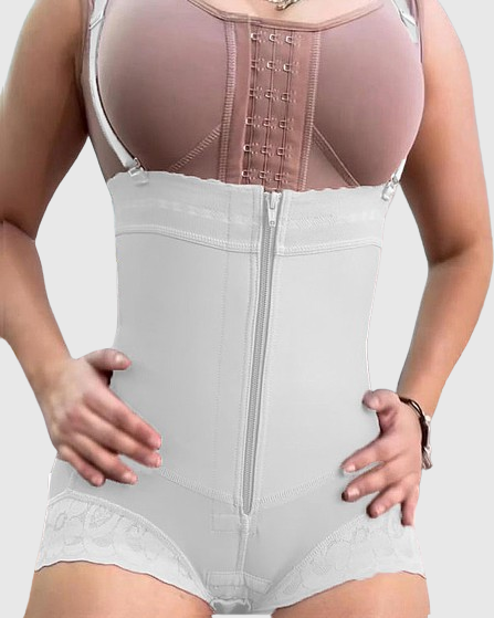 Shapshe® Damen Fajas Shapewear Shorts mit hoher Taille und Reißverschluss