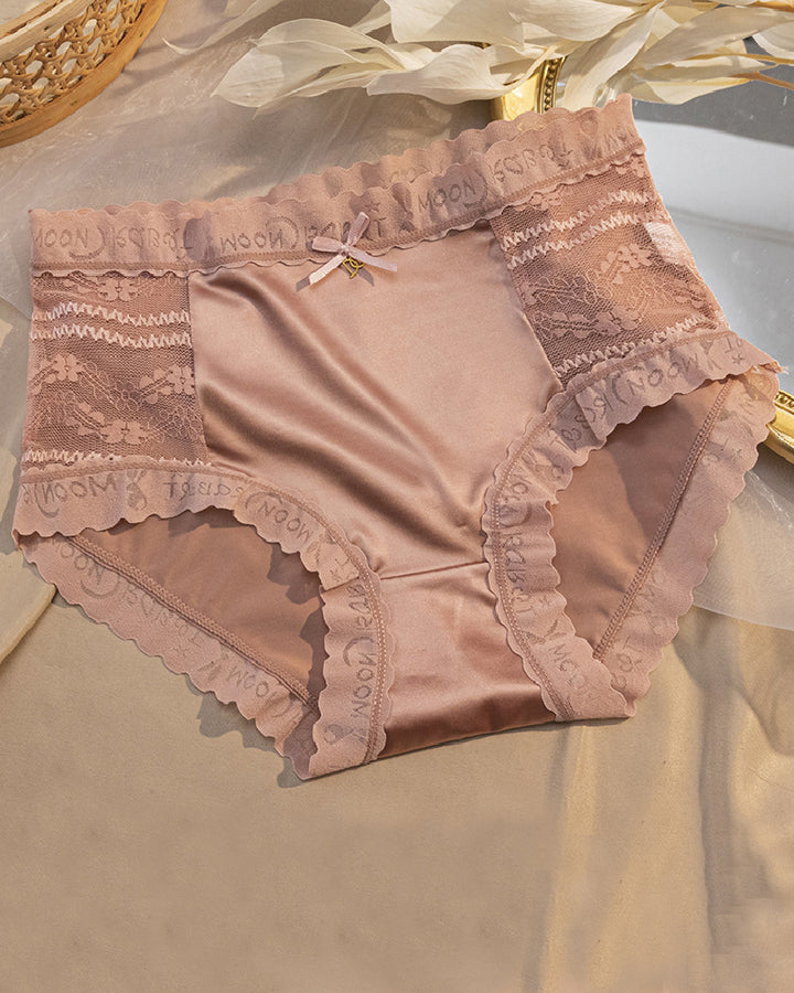 Satin Nahtlose Eisseide Mittlere Taille Slips Po Lift Unterwäsche