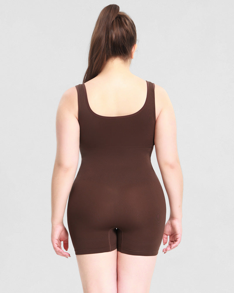 Damen Bauchweg Nahtlose Bis zur Mitte des Oberschenkels Outerwear Bodysuit Shapewear
