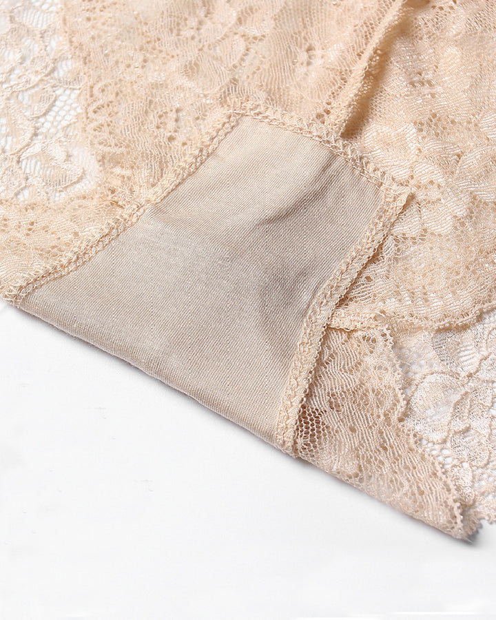 Sexy Hohe Taille Spitzen Elastische Atmungsaktive Slim Höschen