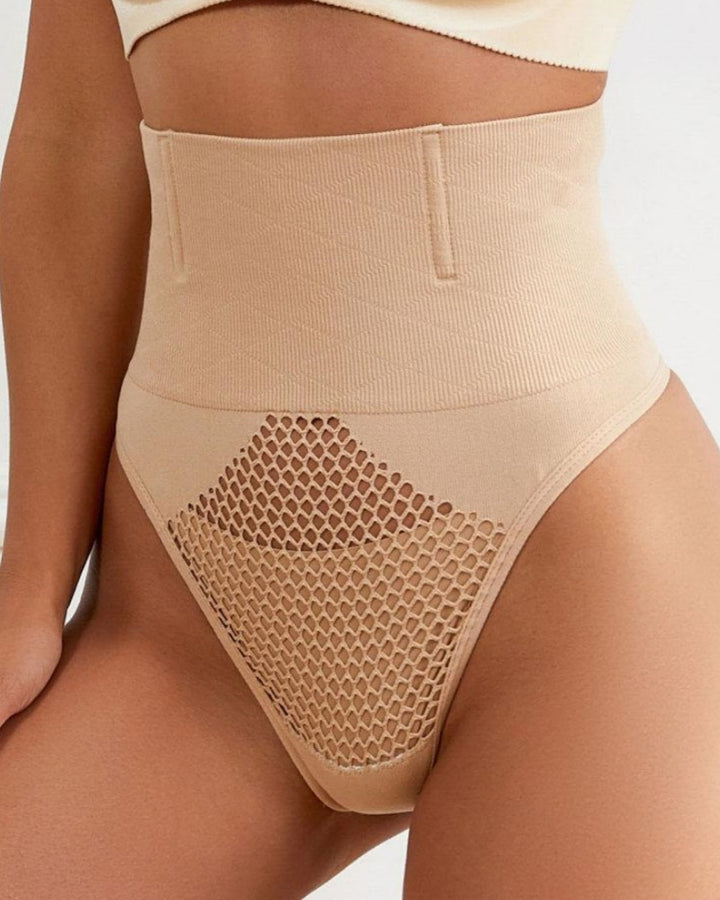 Hohler Dünner Shapewear Tanga mit Hoher Taille Bauchformung