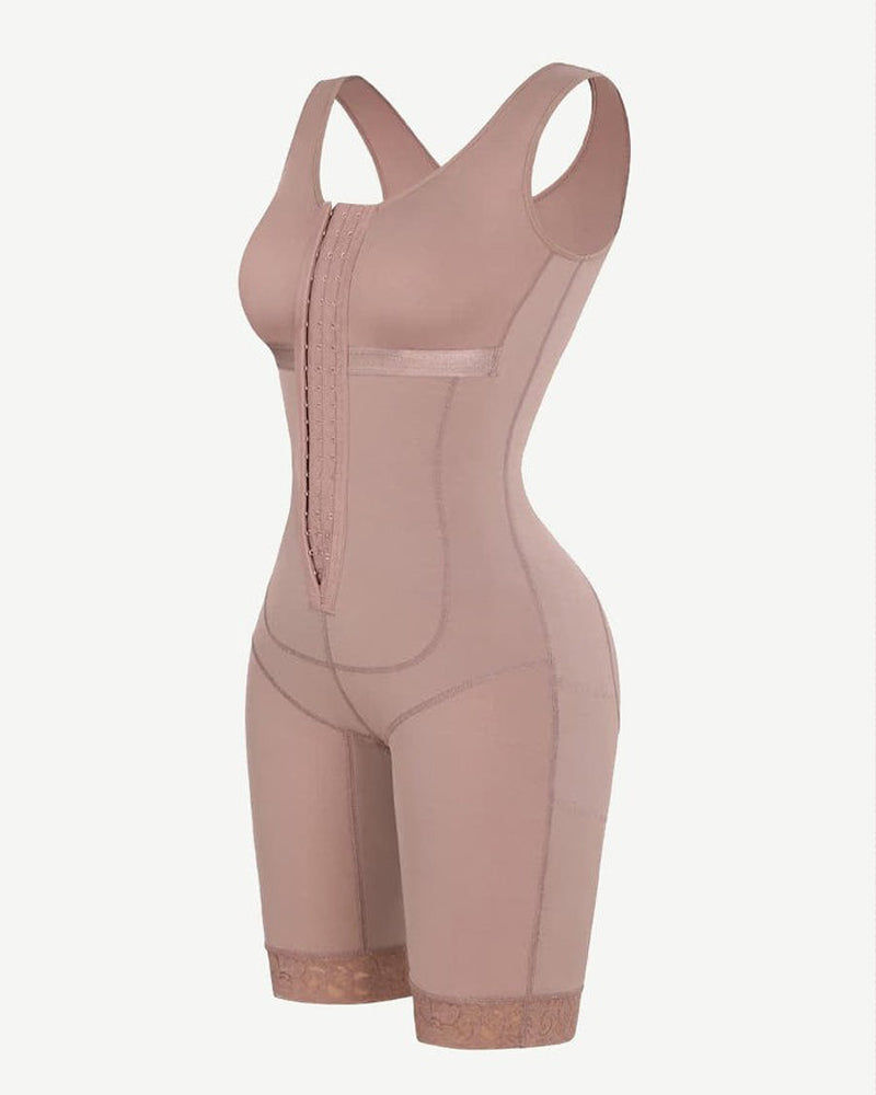 Shapshe® Ganzkörper Bauchweg Shapewear mit Haken und Ösen und fester Kompression