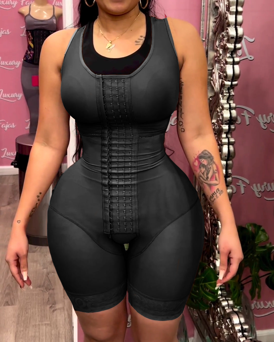 Shapshe® Hohe Kompressions Ganzkörper Fajas Bauchkontrolle mit BH