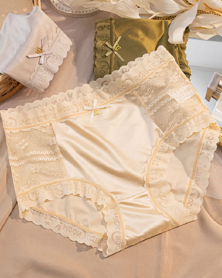 Satin Nahtlose Eisseide Mittlere Taille Slips Po Lift Unterwäsche