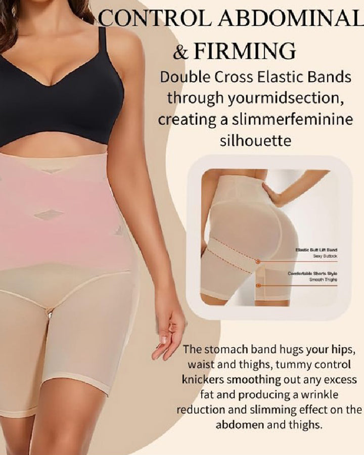 Mesh Hohe Taille Bauchweg Postpartale Formende Shorts