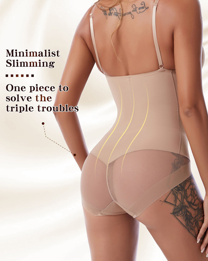 Shapshe® Brust Push up Po-Lift Bodysuit Shapewear mit BH