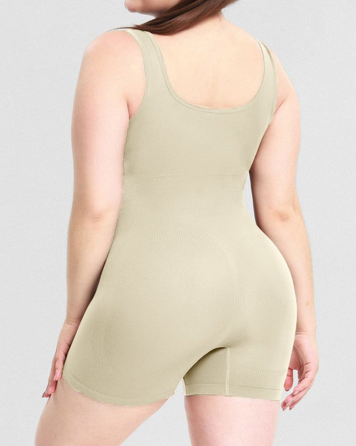 Damen Bauchweg Nahtlose Bis zur Mitte des Oberschenkels Outerwear Bodysuit Shapewear