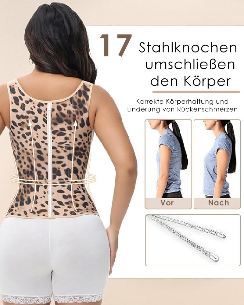 Shapshe® Damen Latex Korsett Bauchkontrolle Body Shaper Weste mit BH