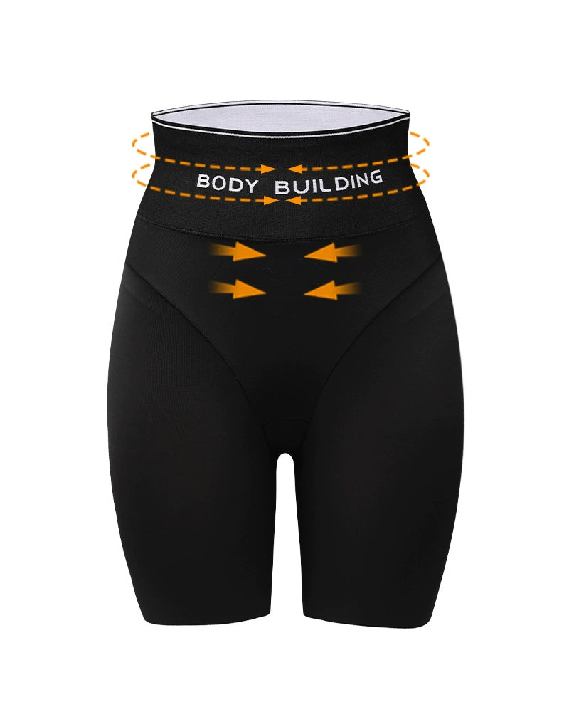 Hoher Taille Shapewear Shorts Bauchweg Anti-Chafing Miederhose