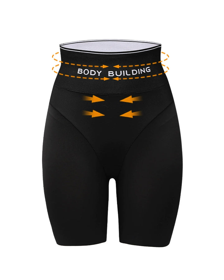 Hoher Taille Shapewear Shorts Bauchweg Anti-Chafing Miederhose