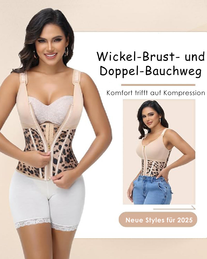 Shapshe® Damen Latex Korsett Bauchkontrolle Body Shaper Weste mit BH