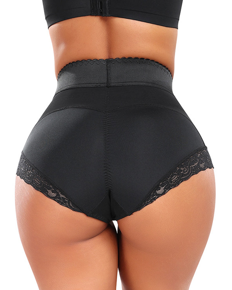 Damen Dreieckige Hüfthebende Bauchkontrolle Shapewear Shorts