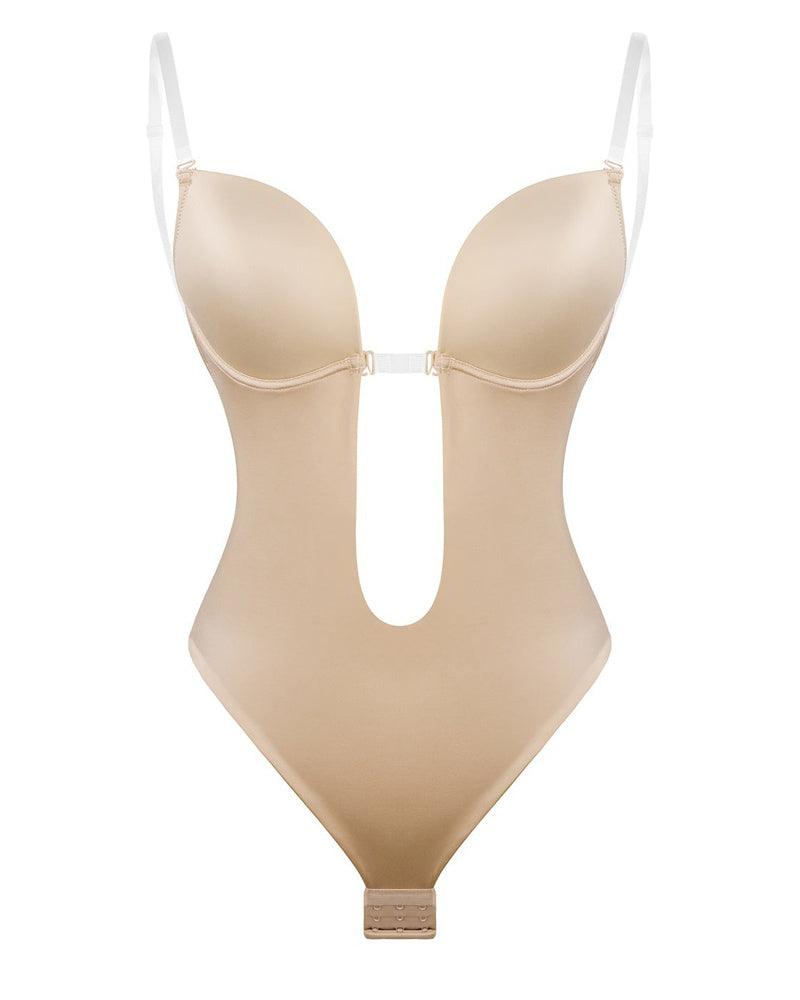 Shapewear Übergröße Rückenfrei BH Körperformer Nahtlos Offener Schritt