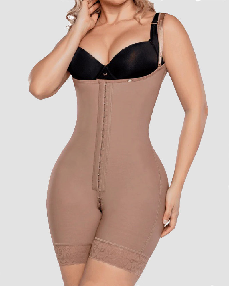 Shapshe® Fajas Colombianas Hohe Kompression Haken und Ösen Bauchweg Sanduhr Shapewear