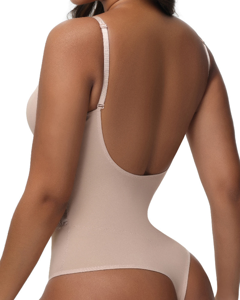 Shapshe® Damen Bauchweg Tanga Mesh Korsett Bodysuit Rückenfrei