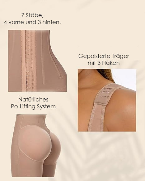 Shapshe® Kolumbianische Ganzkörper Hohe Kompression Fajas Shapewear