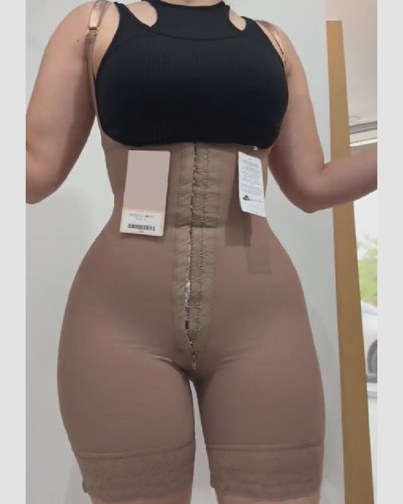 Shapshe® Fajas Colombianas Hohe Kompression Haken und Ösen Bauchweg Sanduhr Shapewear