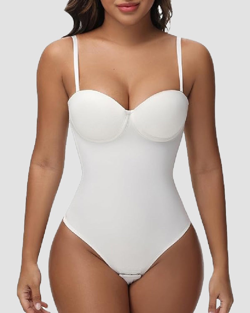 Bügel-Cups Schnürung Rücken Tanga Bodysuit