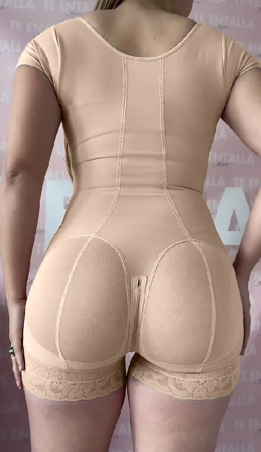 Shapshe® Damen Kurzärmlige Bauchkontrolle Formende Fajas Shapewear