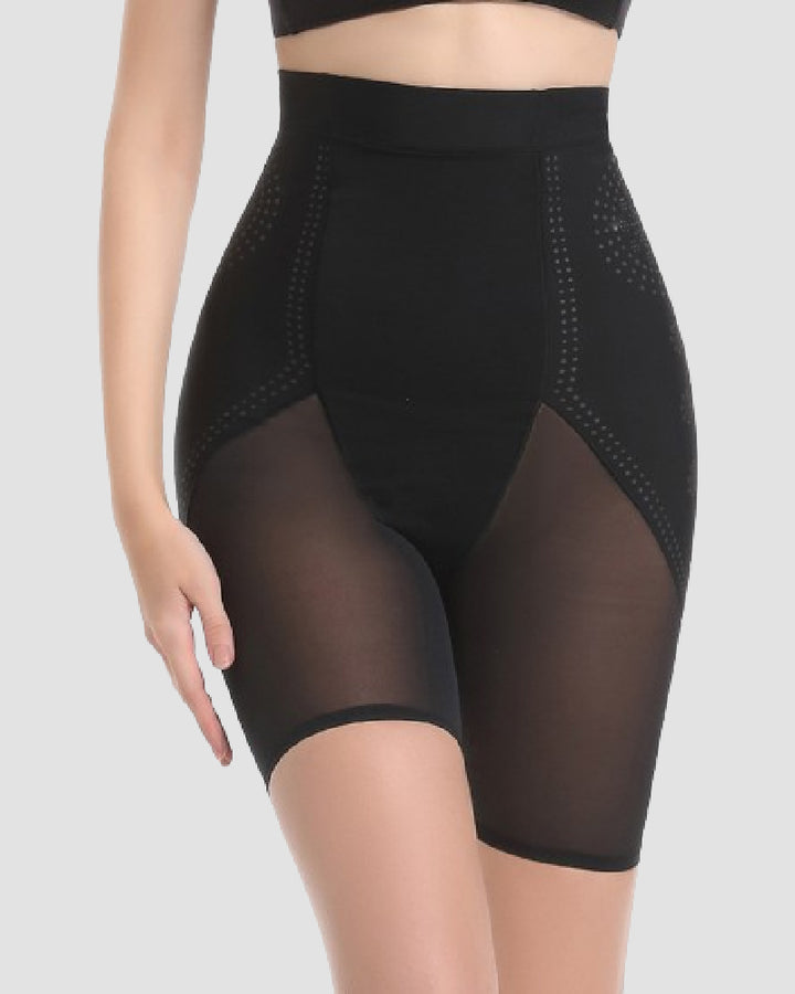 Nahtlose Atmungsaktive Mesh Shapewear Bauchweg Kompressions Shorts