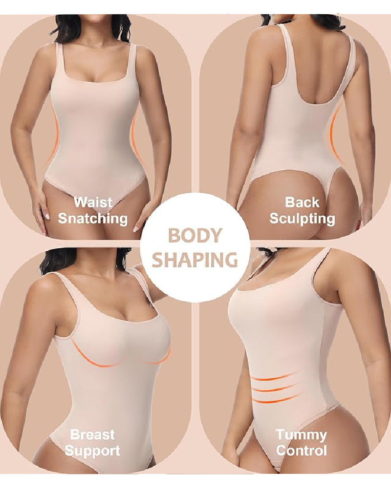 Shapshe® Nahtlose Bauchweg Tanga Rückenfrei Ausschnitt Shapewear