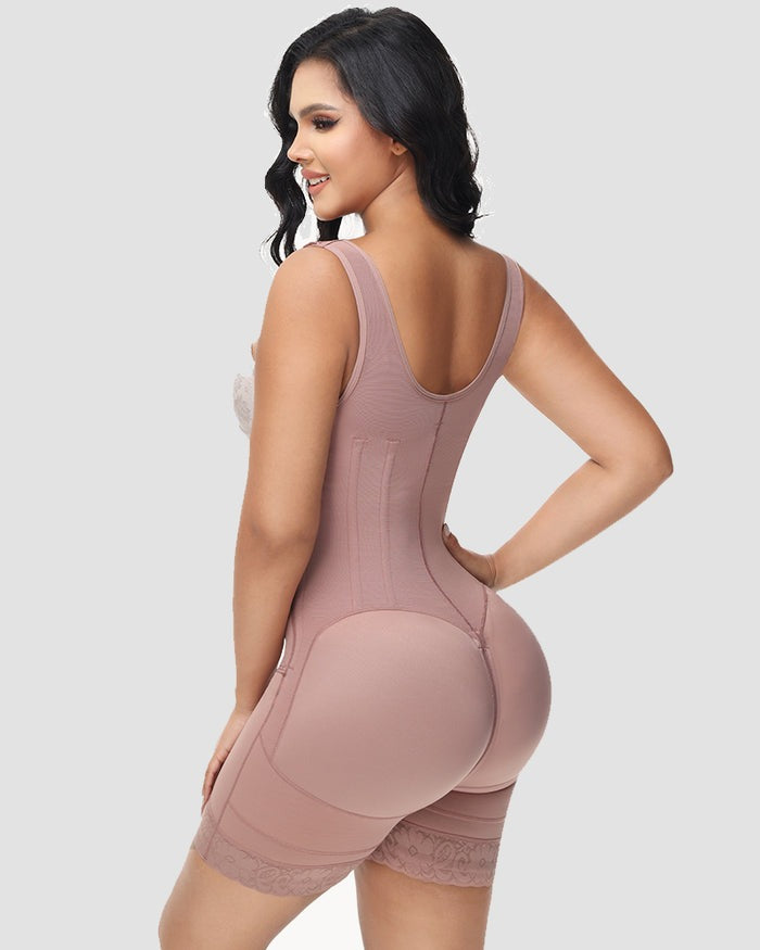 Shapshe® Hohe Kompressions-Shapewear mit Reißverschluss vorne und mittlerem Oberschenkel