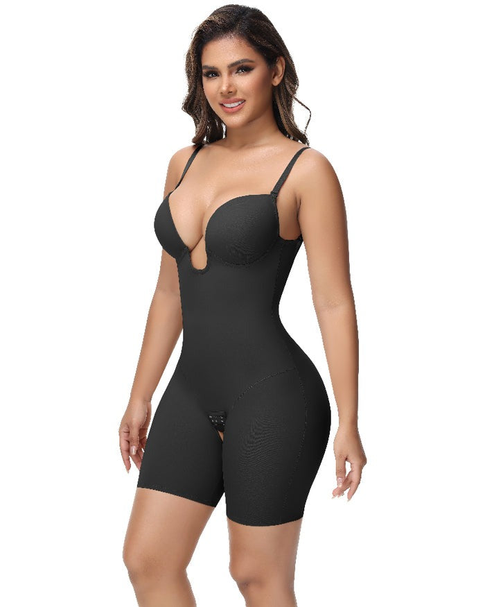 Shapshe® Damen U Plunge Bodysuit Bauchkontrolle mit Integriertem BH
