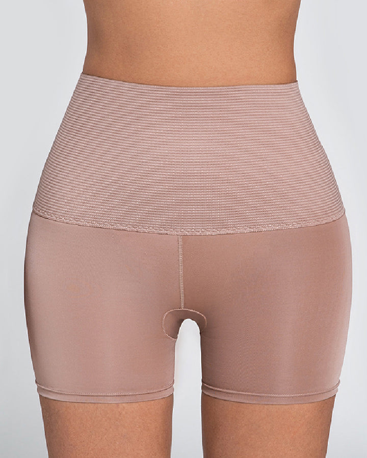 Damen Hohe Taille Mieder Bauchweg Po-Lifter Shapewear Shorts