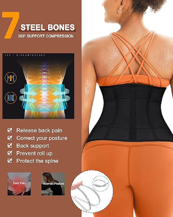 Damen Schwitz Abnehmen Taillentrainer Bauchformung Sauna Korsett Gürtel