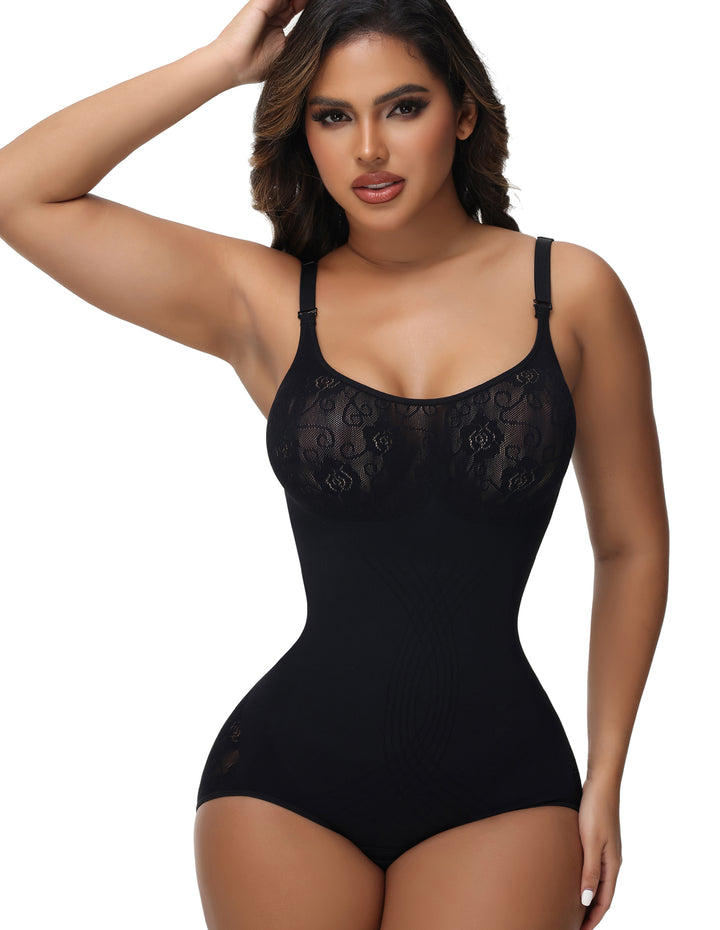Shapshe® Sexy Nahtloser Jacquard Bodysuit Bauchweg Shapewear