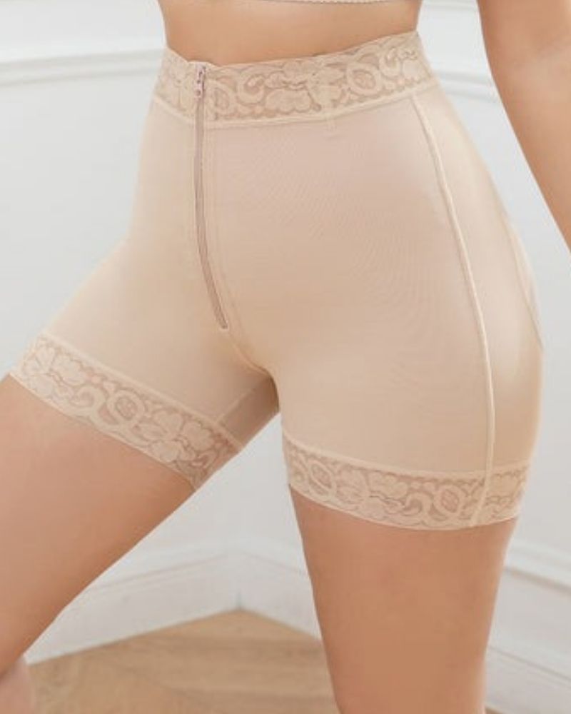 Shapshe® Beige Schlankheits Hintern Kontrolle Höschen Beine Shaping Oberschenkel Shapers zu Knie Körper Shaper Shorts