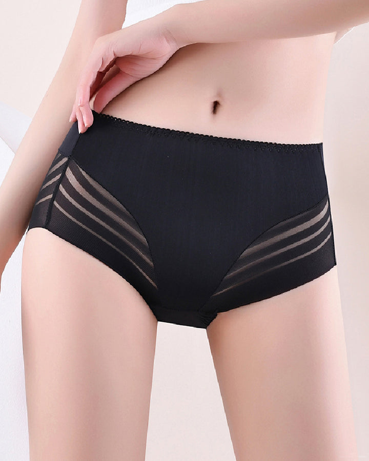 Damen Sexy Nahtlose Hohlstreifen Mesh  Tanga Formende Slips