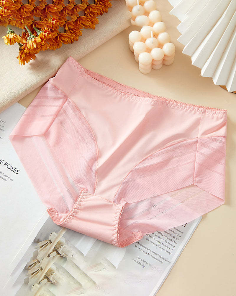 Damen Sexy Nahtlose Hohlstreifen Mesh  Tanga Formende Slips