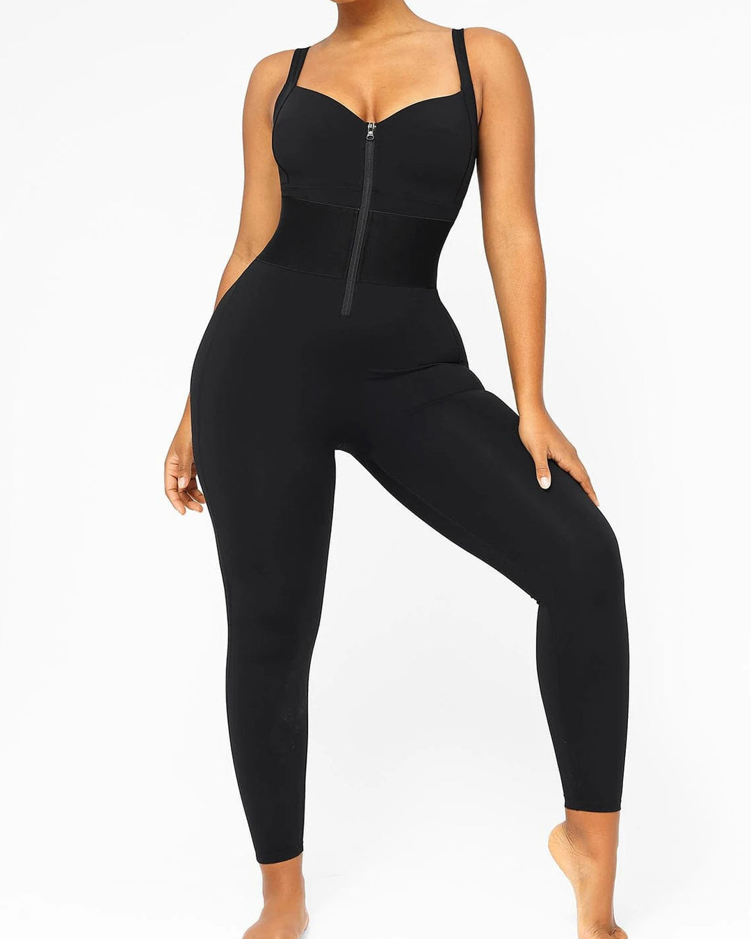 Shapshe® Ärmelloser Jumpsuit mit Bauchweg und Verstellbaren Trägern