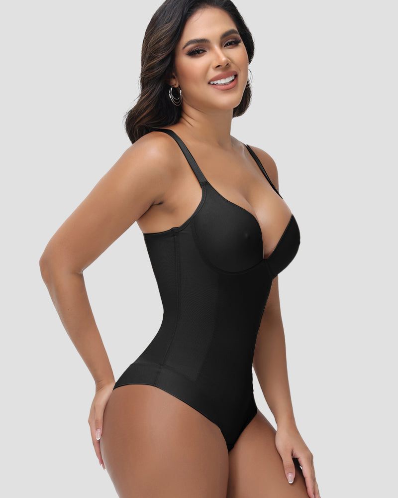 Shapshe® Damen Bauchweg Nippel BH Triangel Shapewear Bodysuit