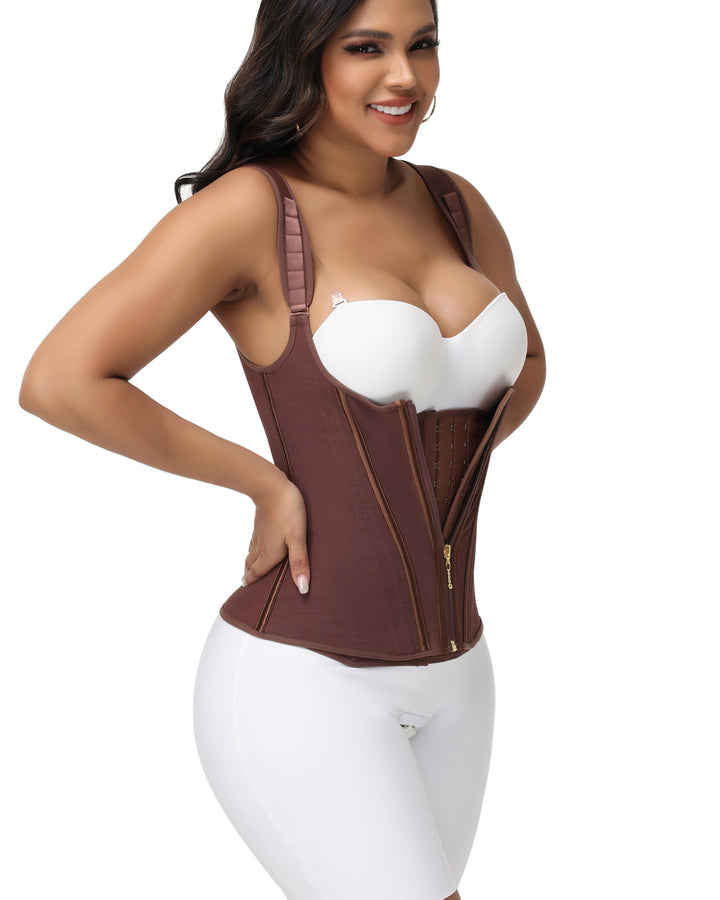 Shapshe® Taillentrainer für Damen Body Shaper Korsett Weste Tanktop mit Stahlknochen