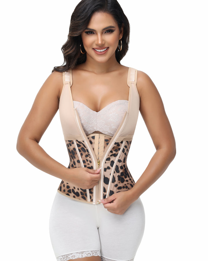Shapshe® Damen Latex Korsett Bauchkontrolle Body Shaper Weste mit BH