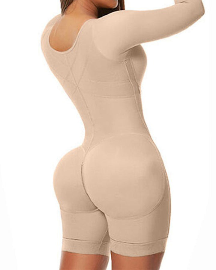 Shapshe® Ganzkörper Shaper Shapewear Faja Colombianas volle Brust Lange Ärmel Starke Kompression