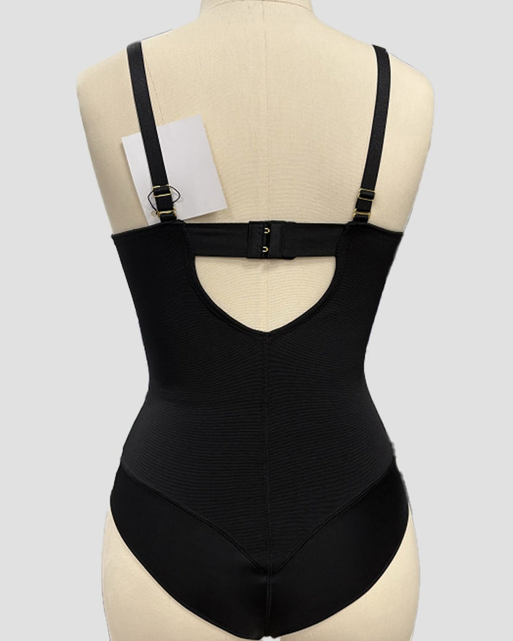 Shapshe® Damen Bauchweg Nippel BH Triangel Shapewear Bodysuit