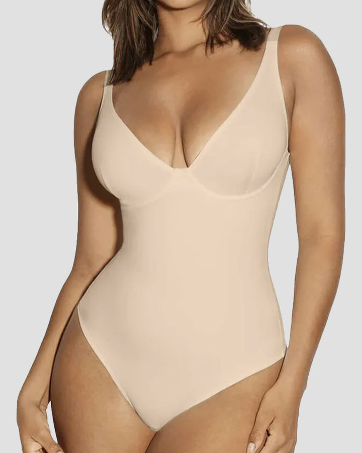 Nahtloser Tiefem V Ausschnitt Bauchweg Shapewear Body
