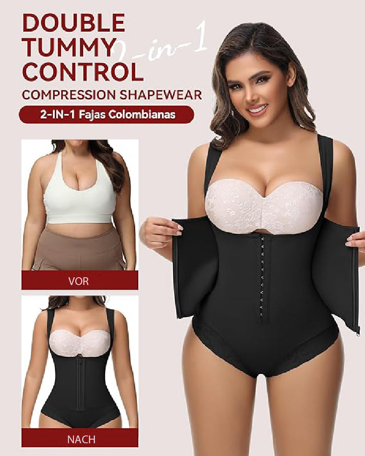 Shapshe® 2 in 1 Korsett Shapewear Bauchweg Offene Brust Fajas